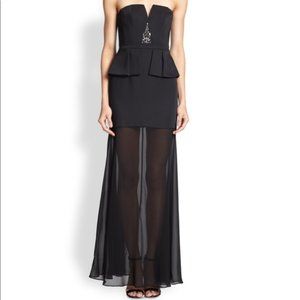 BCBG Caitlyn Strapless Embellished Bodice Dress 8